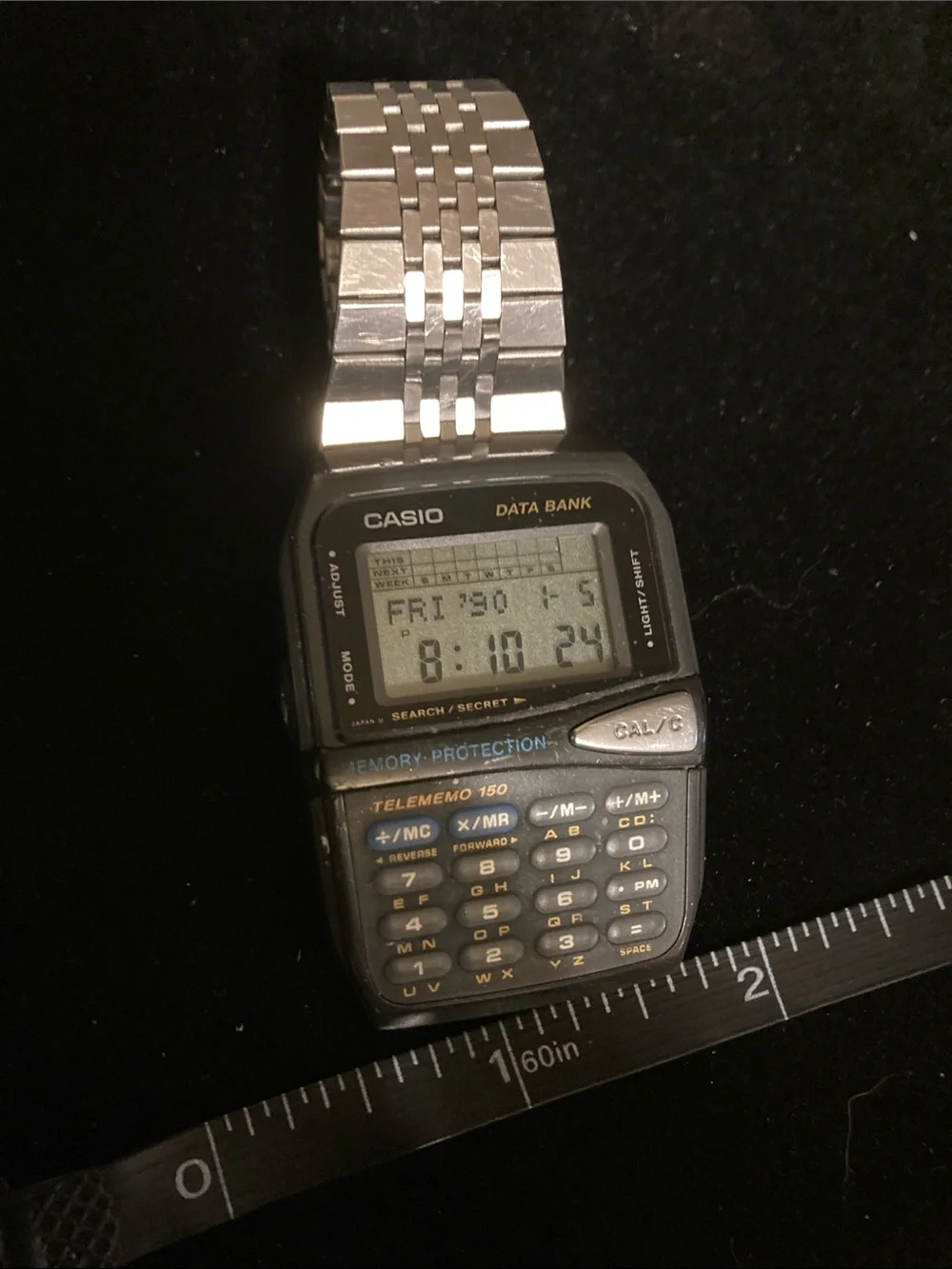 Casio DBM-150 data bank calculator watch , working